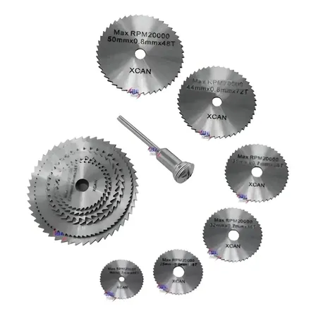 Kit 7 Ferramentas Gerais Utilidades Disco Serra Circular Micro Retífica Corte Precisão