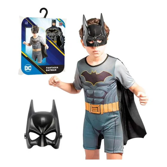 Fantasia Batman Infantil Curta Com Máscara E Capa Original