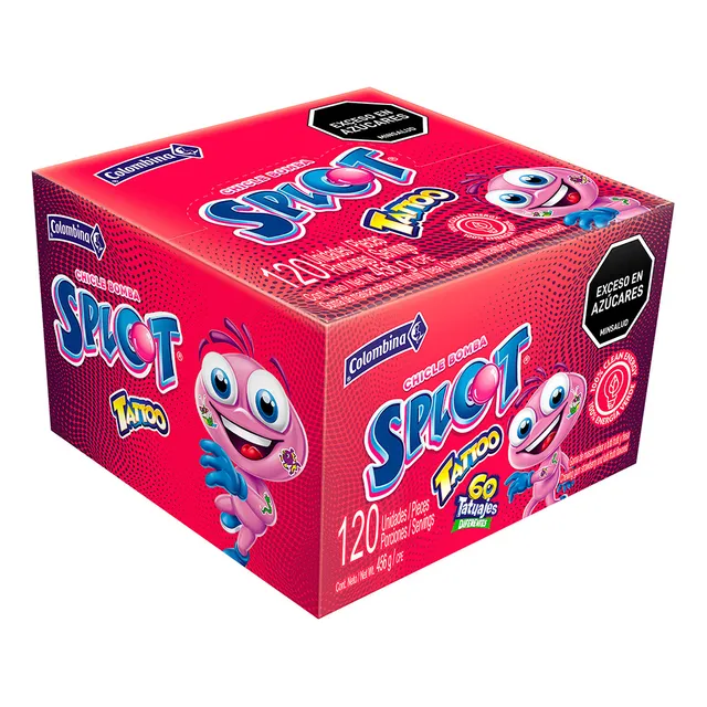 Splot Bomba Chicle Diver Tatoo Cereza- Caja X 100 Und