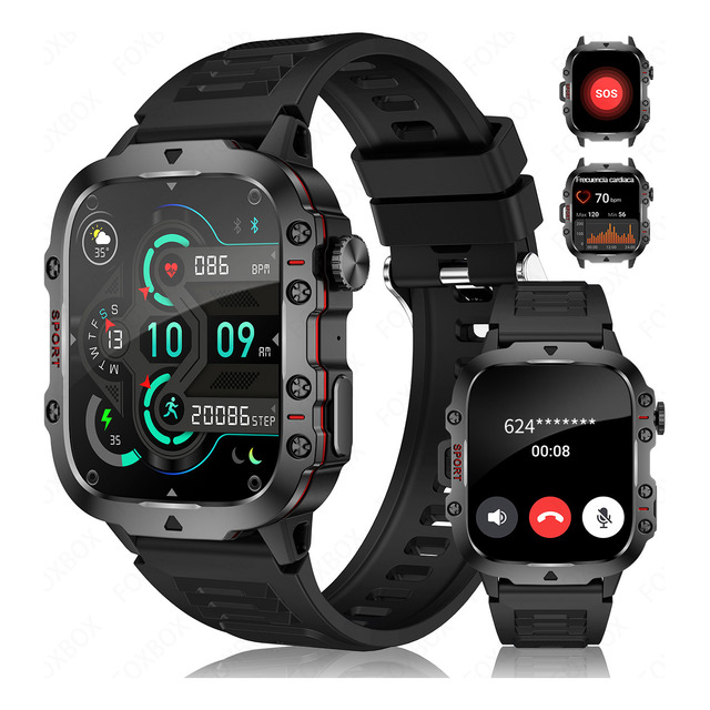 Relógio Masculina Inteligente Smartwatch Esportivo Militar Relógio Masculina Inteligente Smartwatch Esportivo Militar