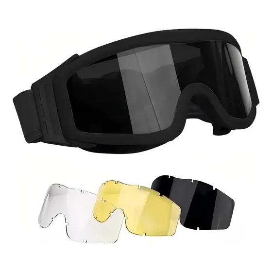 Lentes Tácticas Goggle Militares Con 3lentes