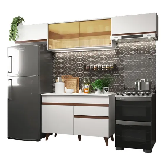 Madesa Gabinete Cocina Compacto 260cm Reims Blanco 03