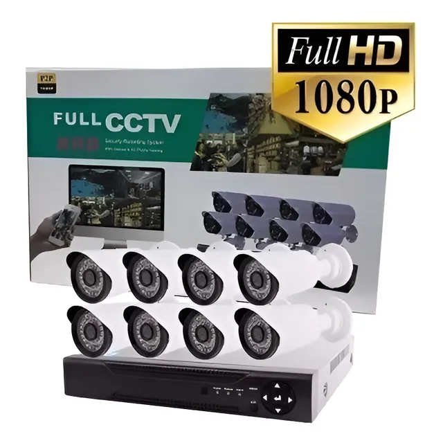 Kit Seguridad Cctv Dvr 4ch Full Hd 1080p 8 Camaras *tienda*