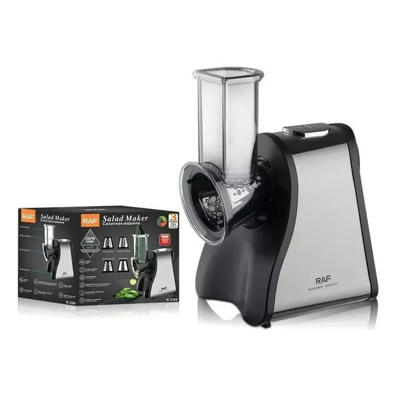 Rallador Eléctrico Trituradora Raf Queso Vegetales 4 En 1