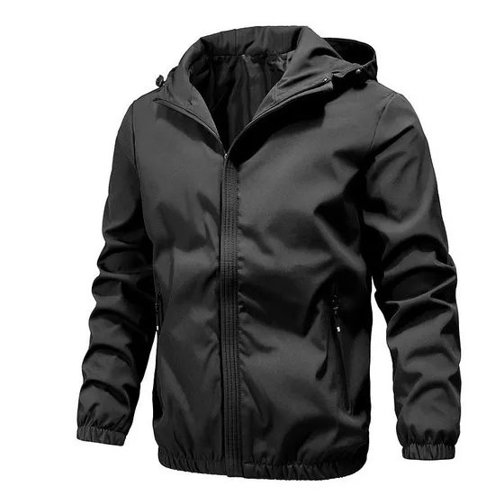Chamarra Impermeable Con Capucha De Otoño Para Hombre