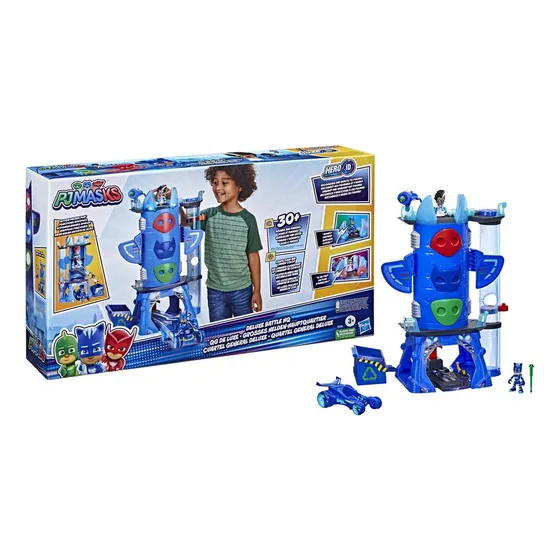 Set Cuartel General Deluxe Pj Masks Figuras Gatuno Y Romeo