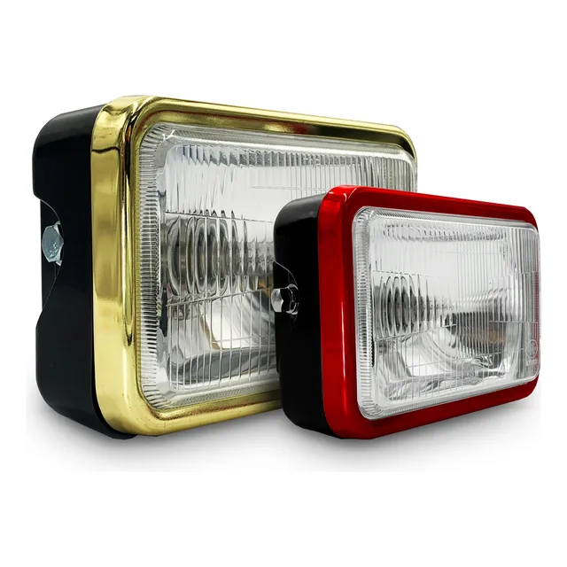 Faro Moto Delantero Jaguar Md Rojo / Dorado - Tienda Física