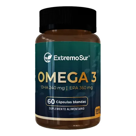 Omega 3 Dha - Epa 100% Fish Oil 60cap Extremo Sur. ( 1400 mg)