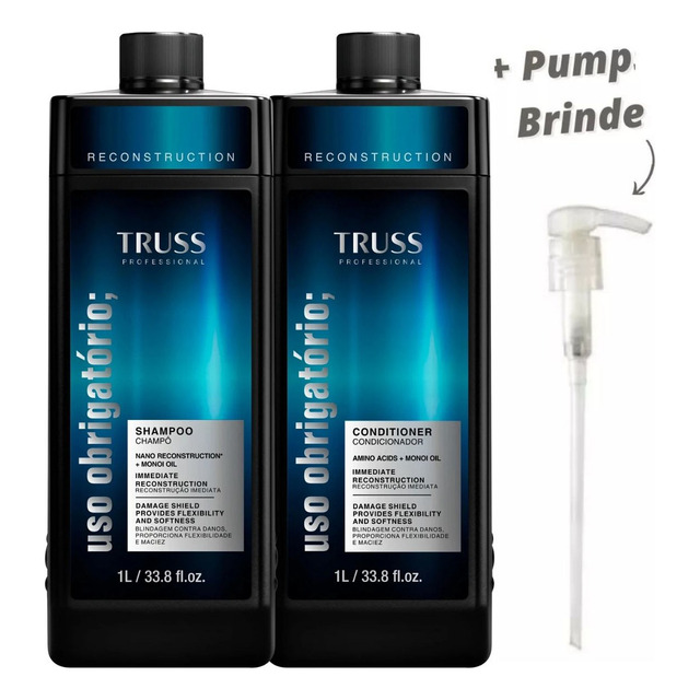 Uso Obrigatório Kit Shampoo E Condicionador Truss 2x1l Uso Obrigatório Kit Shampoo E Condicionador Truss 2x1l