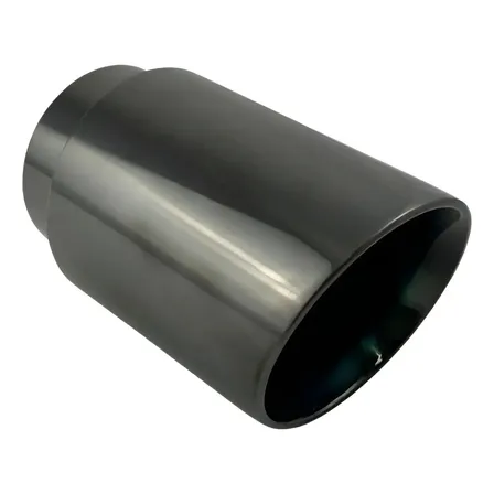 Ponteira Escap Line Black Chanfrada Inox 3 Polegadas Carros Preto