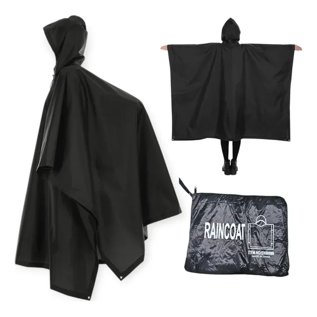 Poncho Impermeable Ruana Lluvia Capa Adulto Abrigo Grande