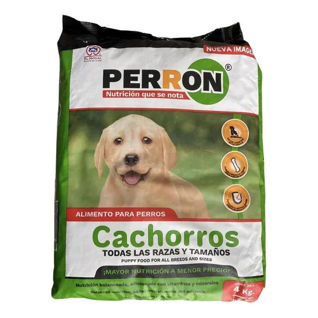 Alimento Perron Cachorro Croquetas Bolsa 4 Kg 28% Proteína