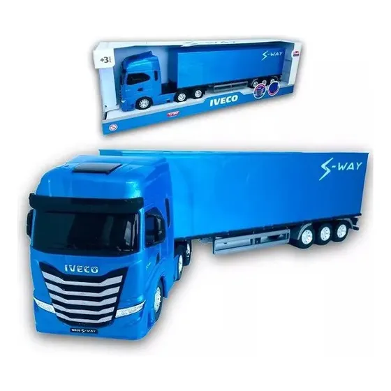 Camion Con Furgon Acoplado Iveco S-way A Escala 1:30