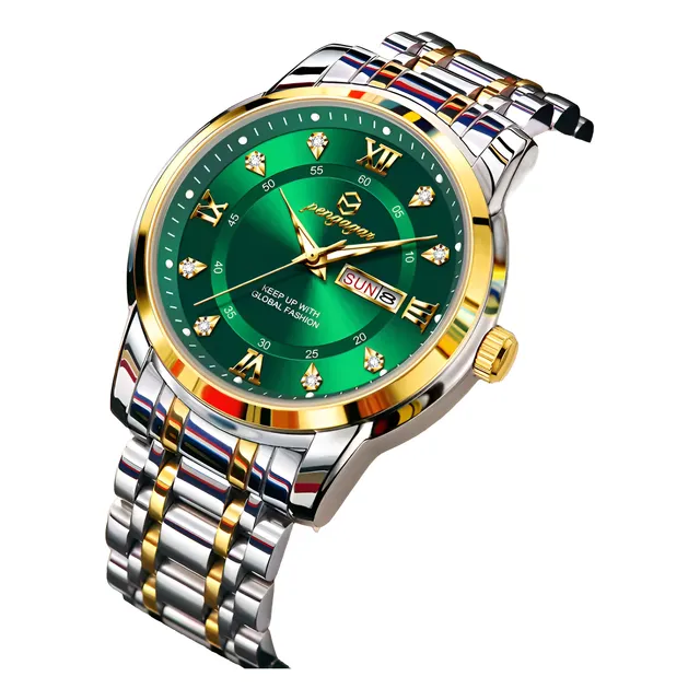 Reloj Elegante De Hombre Poedagar De Lujo Con Calendario