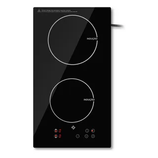 Cooktop De Indução 2 Boca Preto Com Trava De Segurança Painel Touch Screen 220v Cooktop De Indução 2 Boca Preto Com Trava De Segurança Painel Touch Screen 220v