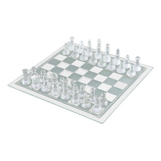 Juego De Ajedrez De Cristal Piezas De Tablero De Los 20x20cm Juego De Ajedrez De Cristal Piezas De Tablero De Los 20x20cm