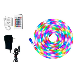 Tira De Neon Rgb Multicolor 5mt Con Control Remoto 120v Mg Tira De Neon Rgb Multicolor 5mt Con Control Remoto 120v Mg
