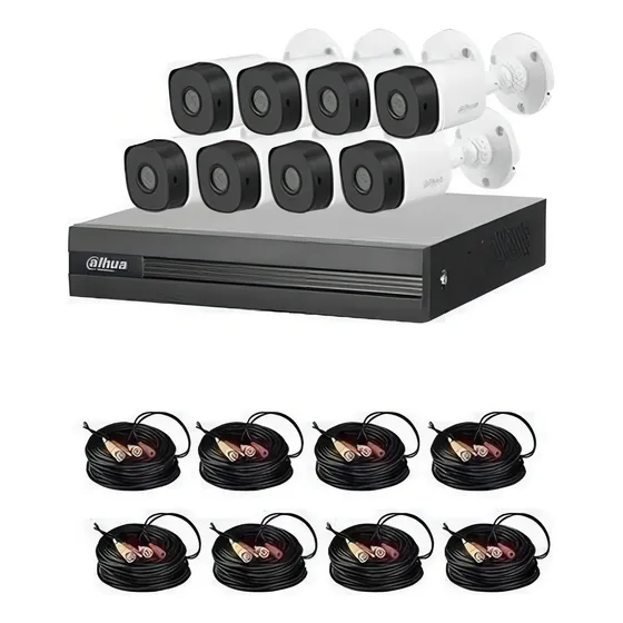 Cctv Kit Profesional Dahua Xvr 8ch + 8 Cam 1080p + 1hdd 1 Tb