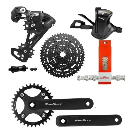 Kit Transmissão Bicicleta Mtb Completo  Sunrace 11x50 1x9v