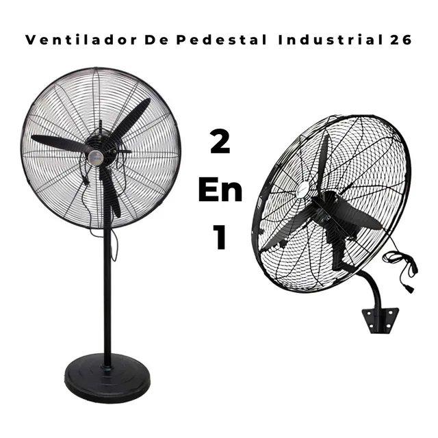 Ventilador De Pedestal Industrial 26 3 Aspas Metál 140w