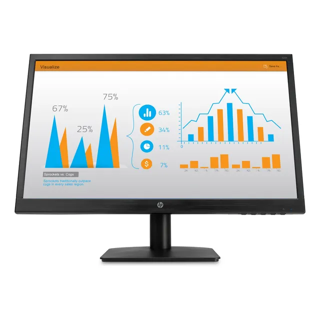 Monitor Gamer HP con pantalla de 21.5" 60Hz y resolución Full HD