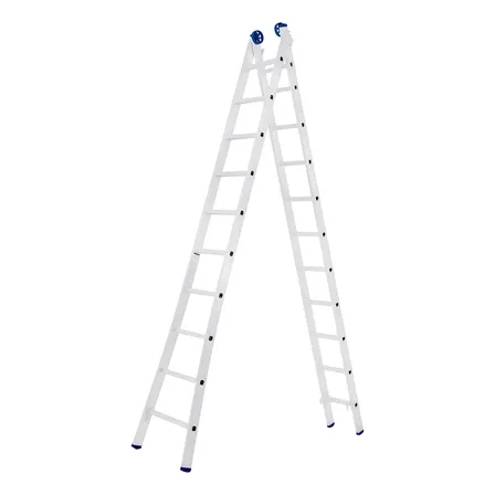 Escada De Alumínio Extensível Mor 2x10 Degraus 3 Em 1