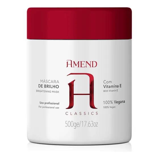 Mascara Capilar Brilho C/ Vitamina E Amend 500g Profissional