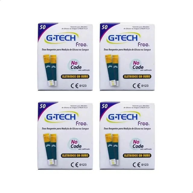 Fitas Reagentes Medição Insulina 200 Un G-tech Free Original