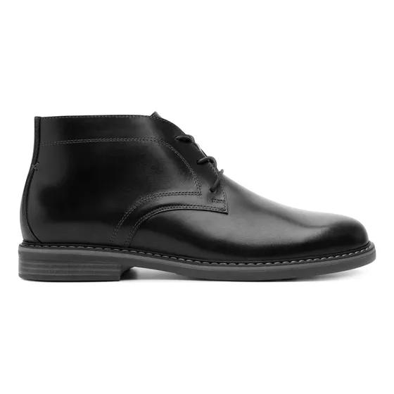 Botín Piel Casual Con Agujetas Hombre Flexi 404606 Negro