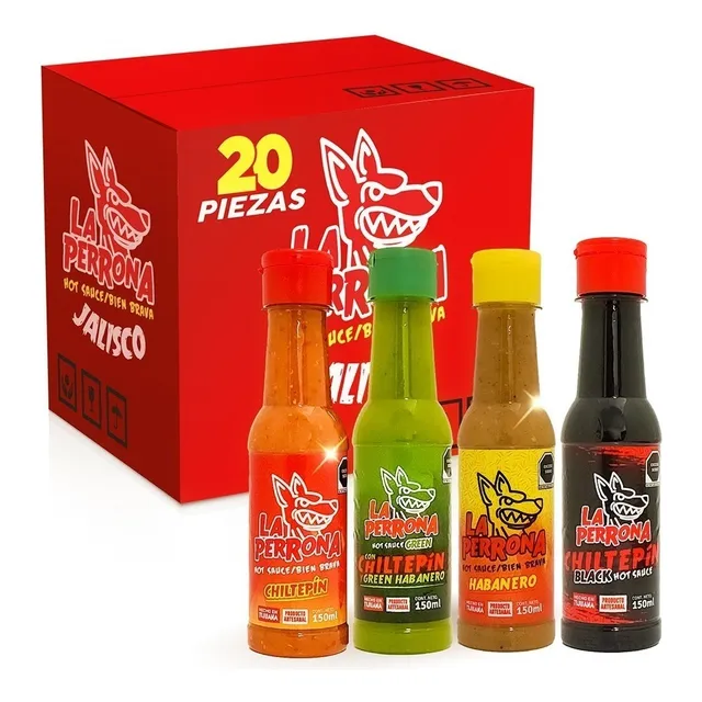 Caja 20 Pzs Mixta Salsa La Perrona 150ml C/u
