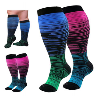 2 Pares De Calcetines De Compresión Ancha, Tallas 2xl-3xl 2 Pares De Calcetines De Compresión Ancha, Tallas 2xl-3xl