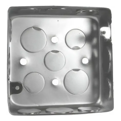 Cajetin Metalico Cuadrado 5x5 Con Tapa Emt 