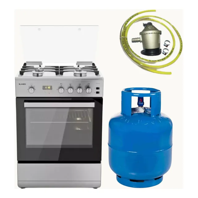 Cocina A Gas Con Grill James 4 H + Envase Garrafa 13kg