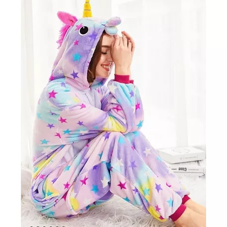 Pijama De Unicornio De Estrellitas. Pijama De Animales. 