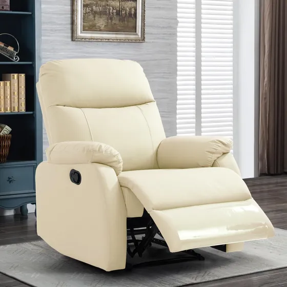 Silla Reclinable Manual Cuero Para Adulto Cine Casa Angulo
