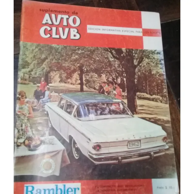 Revista **autoclub** N° 5. Junio De 1962. Tapa **rambler¨¨