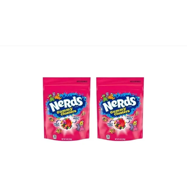 Dulces Nerds Gummy Clusters Rainbow 2 Pack 227gr 8oz C/u