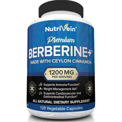 Berberina Hcl 1200mg Plus 120 Capsulas Nutrivein Sabor Neutro