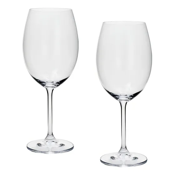 Kit 2 Taças Cristal 580ml Vinho Tinto Bohemia