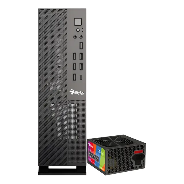Gabinete Slim Sfx Mince Stylos Tech Incluye Fuente De Poder