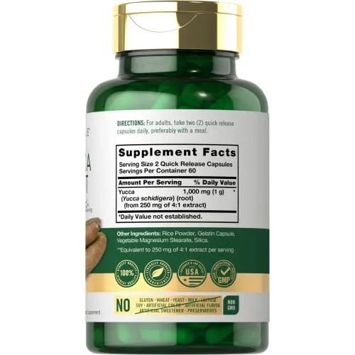 Suplemento De Raíz De Yuca Carlyle 1000 Mg 120 Cápsulas Sin 