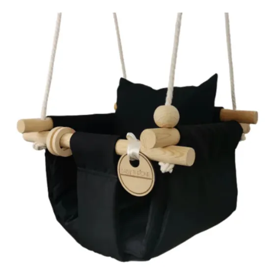 Columpio Colgante Bebe Infantil Tela Hamaca Bebes Gris Oxfor