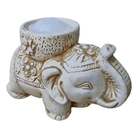 Elefante Porta Velita Adorno Decorativo Con Vela De Regalo