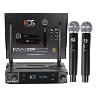 Microfone Sem Fio Duplo Profissional Kadosh Kds-w392m-h-c Microfone Sem Fio Duplo Profissional Kadosh Kds-w392m-h-c