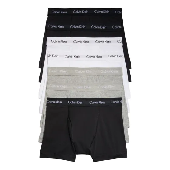 Bóxer Calvin Klein Long Hombre 7 Pzs. L Negro/grey/blanco