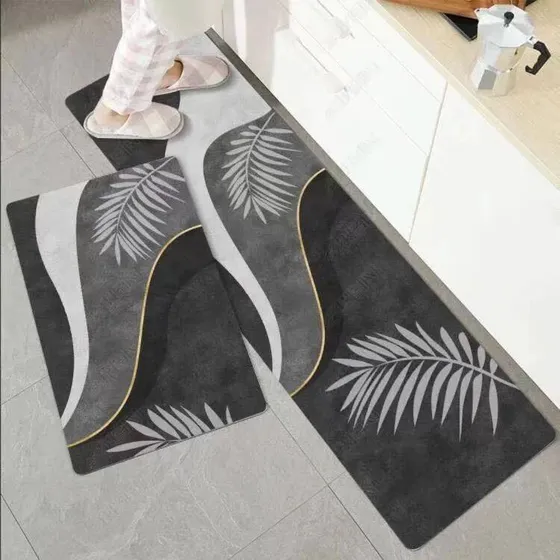 Juego De Alfombras De Cocina De 2 Piezas 3d Tienda Chacao 
