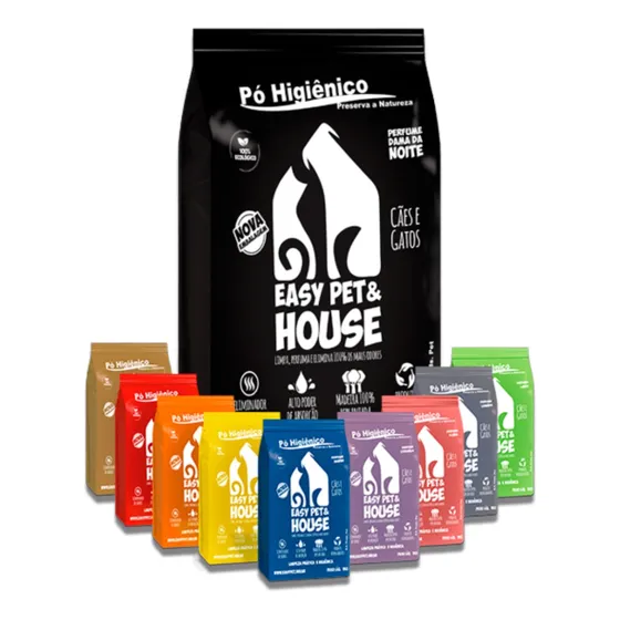 Pó Higiênico Easy Pet Seca Xixi Vomito Fezes Perfumado 1 Kg
