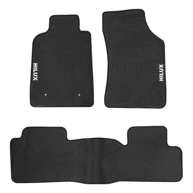 Alfombra Látex Toyota Hilux Vigo 2005-2015 Negro Con Logo
