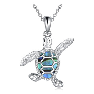 Ainfqy Collar De Tortuga De Plata De Ley 925 Con Colgante De Ainfqy Collar De Tortuga De Plata De Ley 925 Con Colgante De