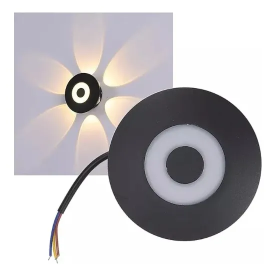 Lámpara Aplique Led 15w Circular Luz Cálida 9 Puntos Int/ext